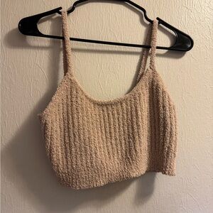 Windsor Beige Knit Crop Top